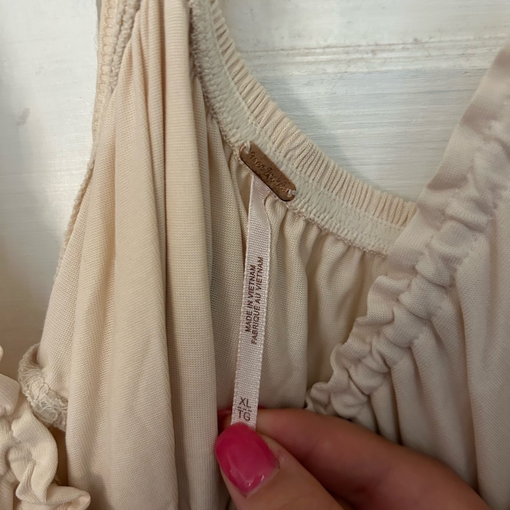 Free People Cream Halter Tank Top - Picture 3 of 4